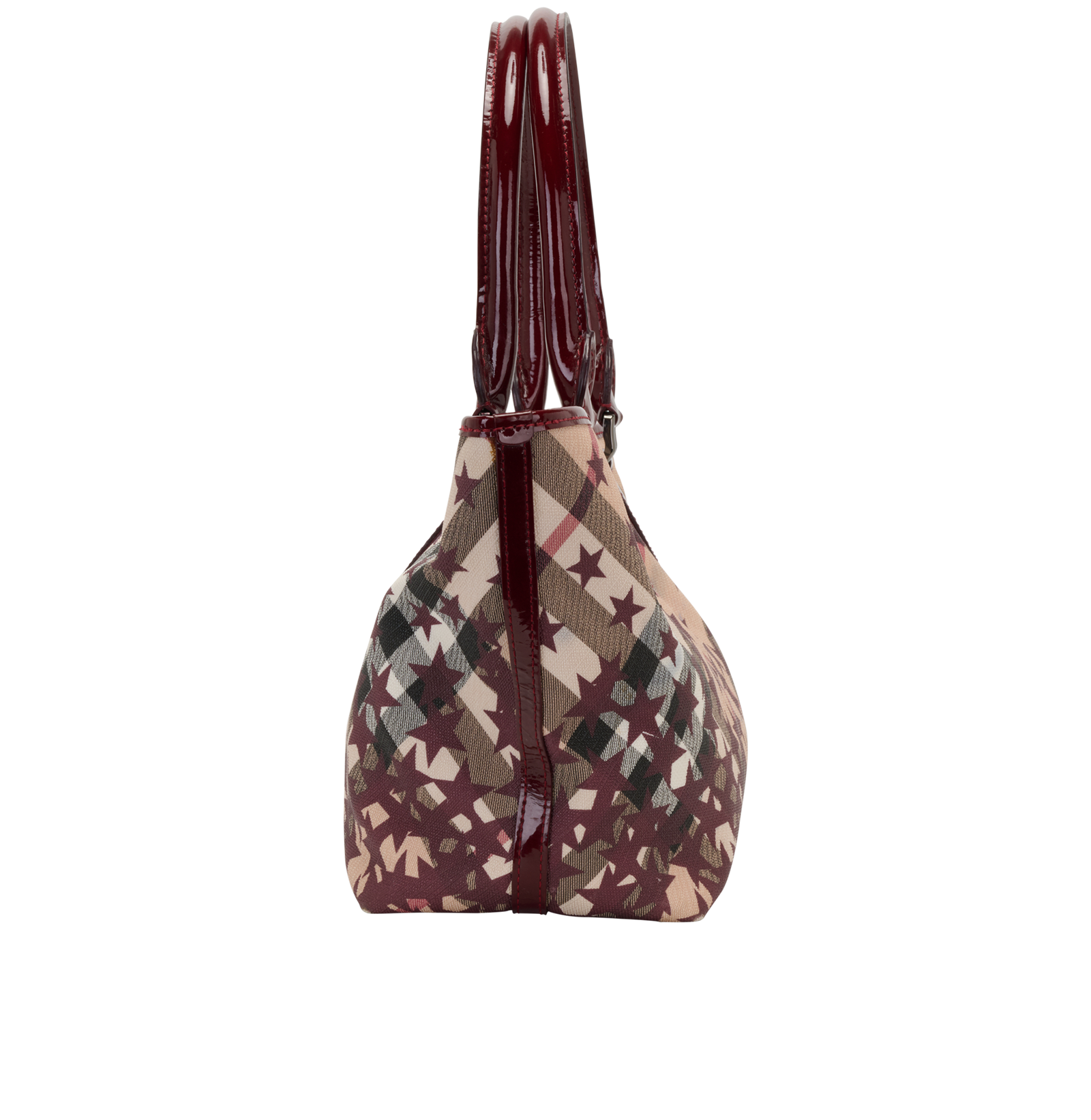 Supernova Stars Tote, &pound;210, Handbags, Beige, Canvas/Patent Leather, Bottom view